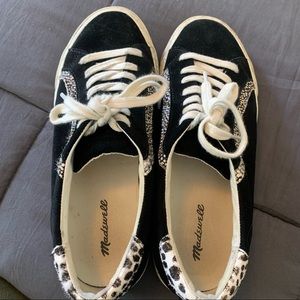 Madewell Black Patterned Sneakers Size 9